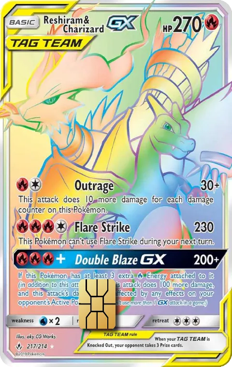 Reshiram & Charizard Small Chip #1