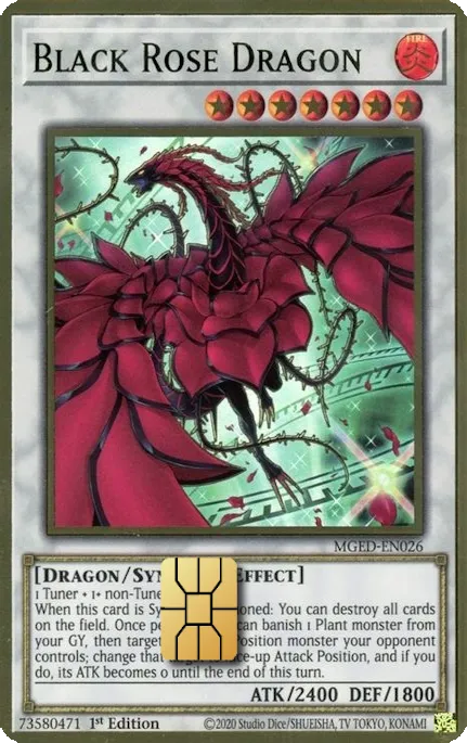 Black Rose Dragon Small Chip #1