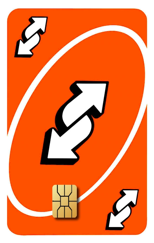 UNO Reverse Orange Small Chip #1