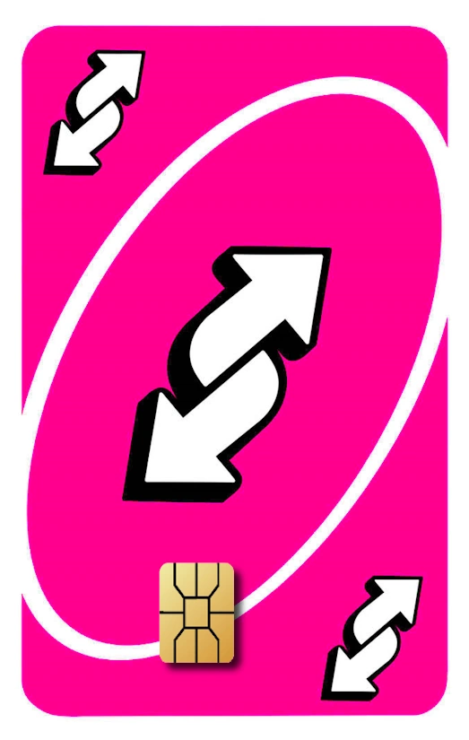 UNO Reverse Pink Small Chip #1