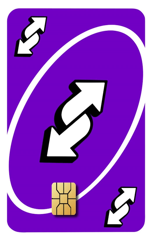 UNO Reverse Purple Small Chip #1